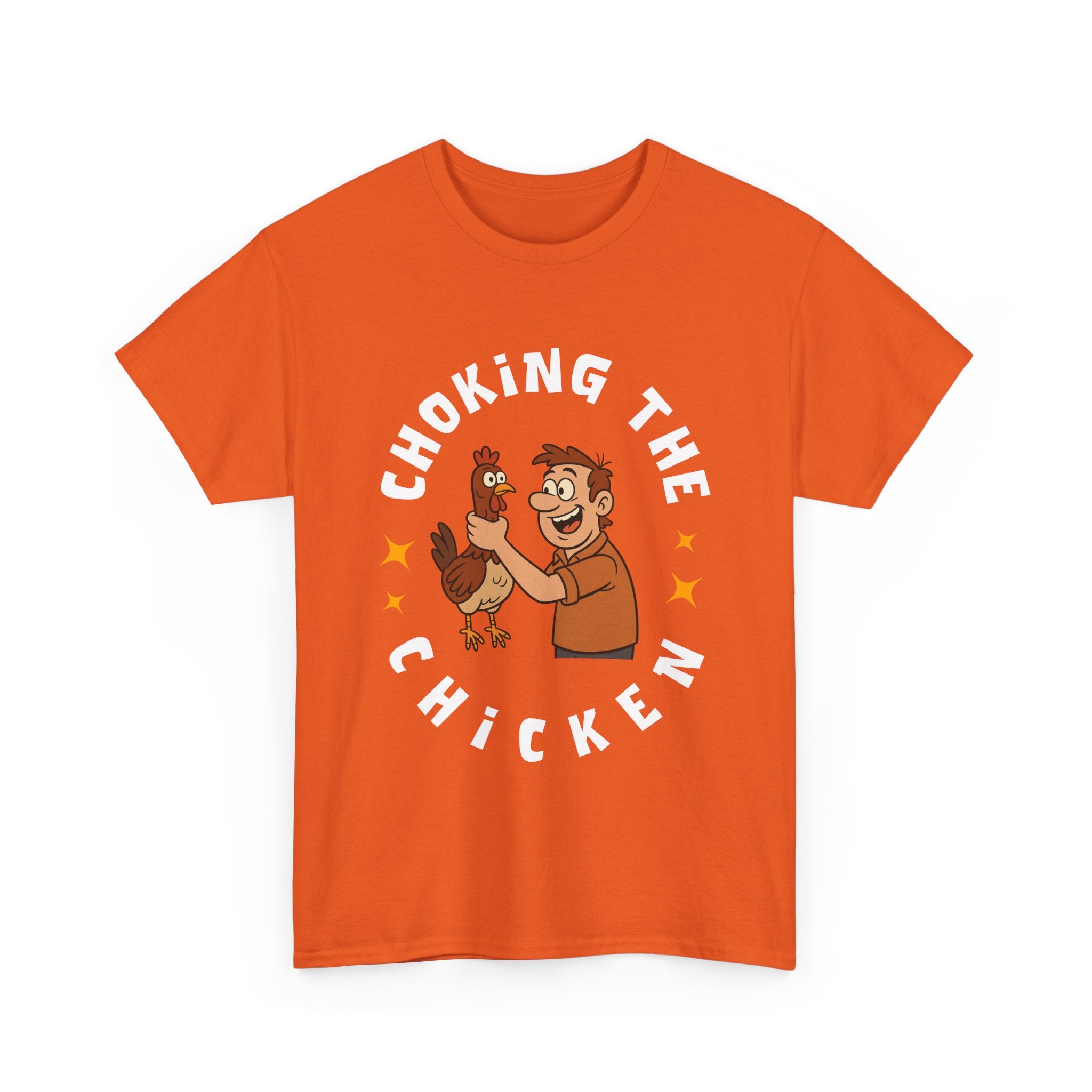 Choking the Chicken T-Shirt — Funny Retro Chicken Holding Graphic Tee