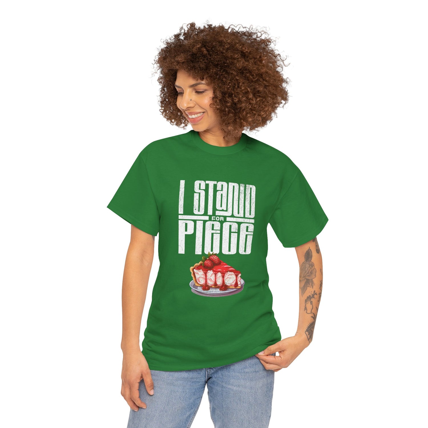 I Stand For Piece of Strawberry Pie Cotton T-Shirt