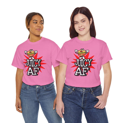 Juicy AF T-Shirt — Retro Cartoon Burger Graphic Tee