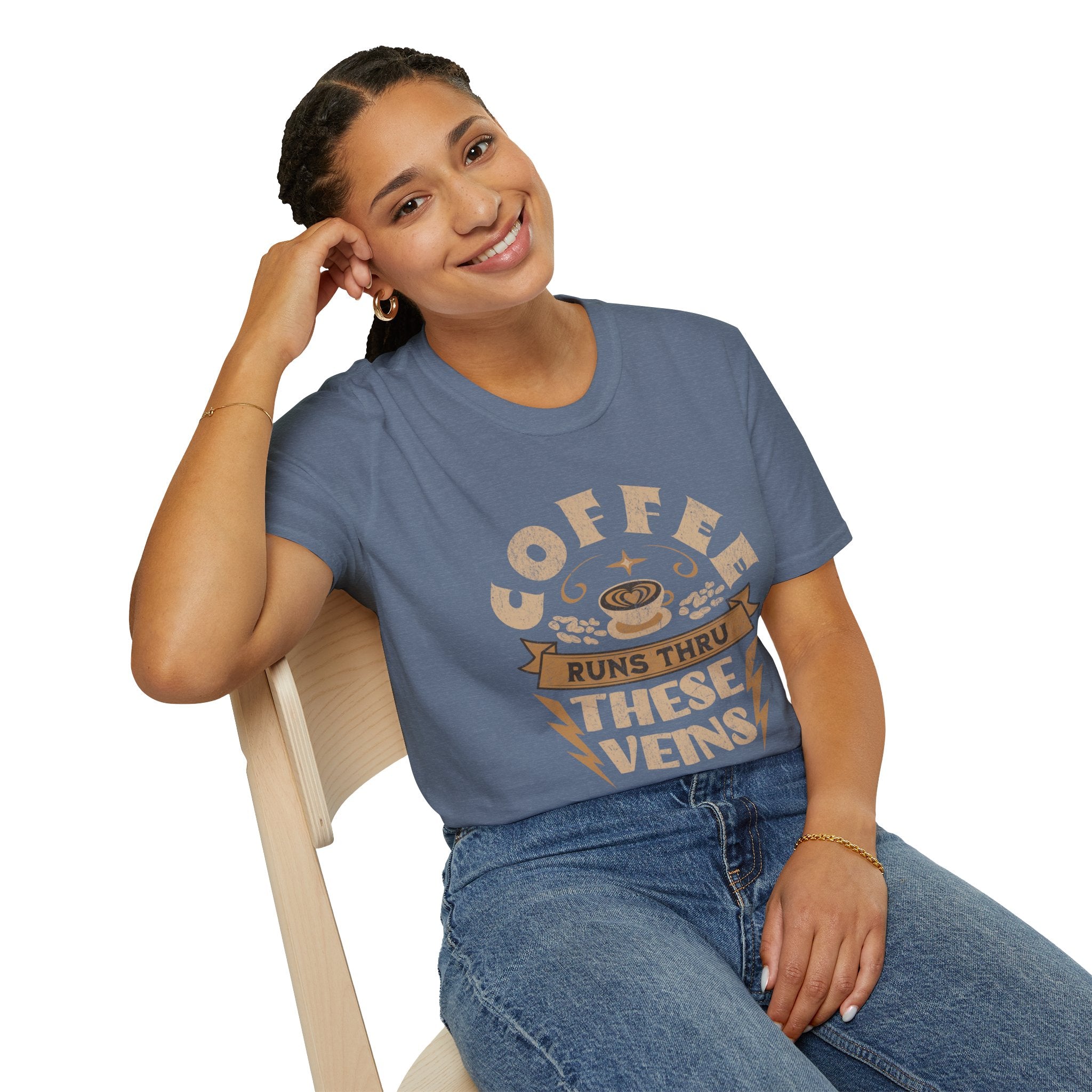 Coffee Runs Thru These Veins Unisex T-Shirt