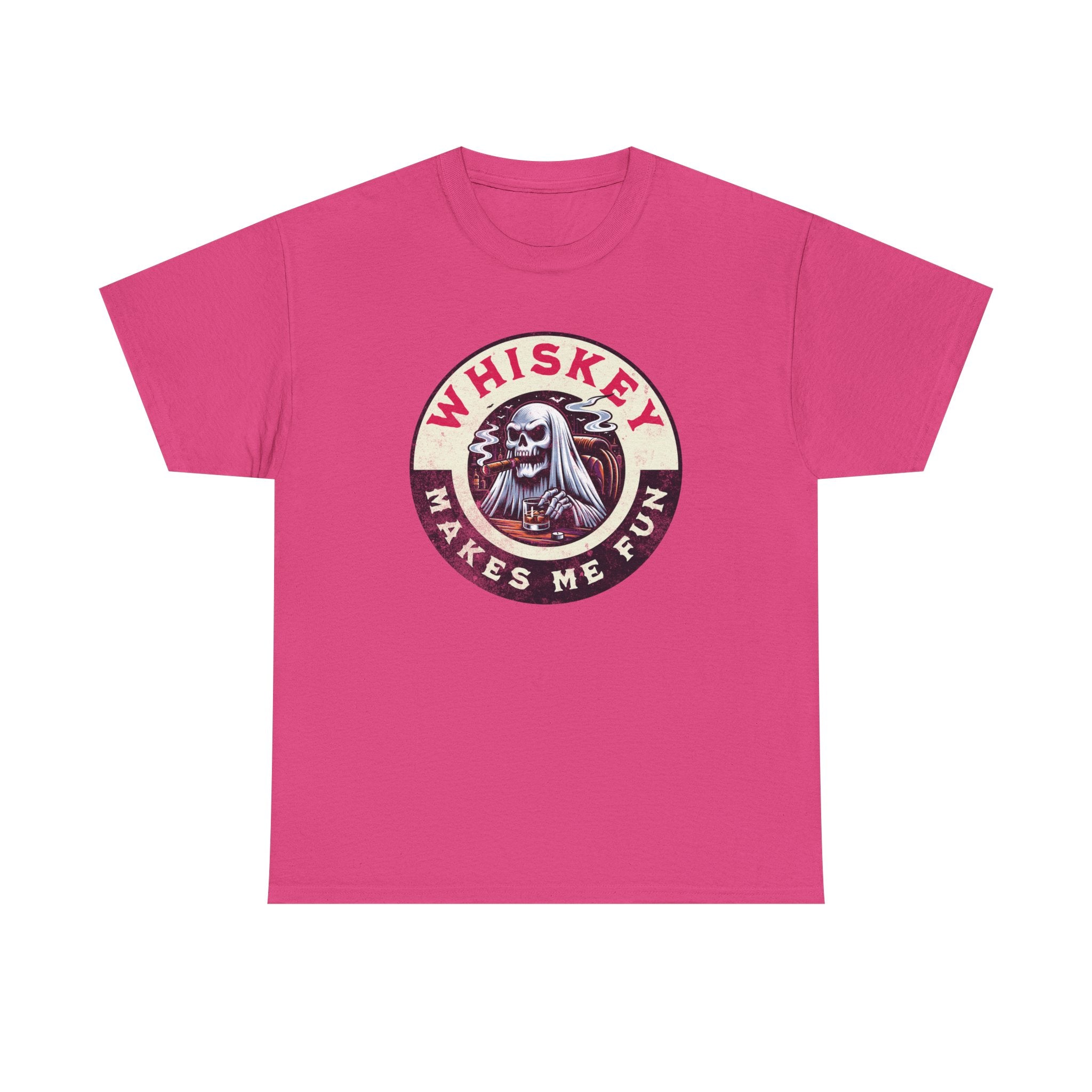 Whiskey Makes Me Fun T-Shirt — Vintage Skull Whiskey Graphic Tee