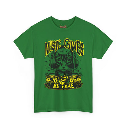 Music Gives Me Peace Cat T-Shirt