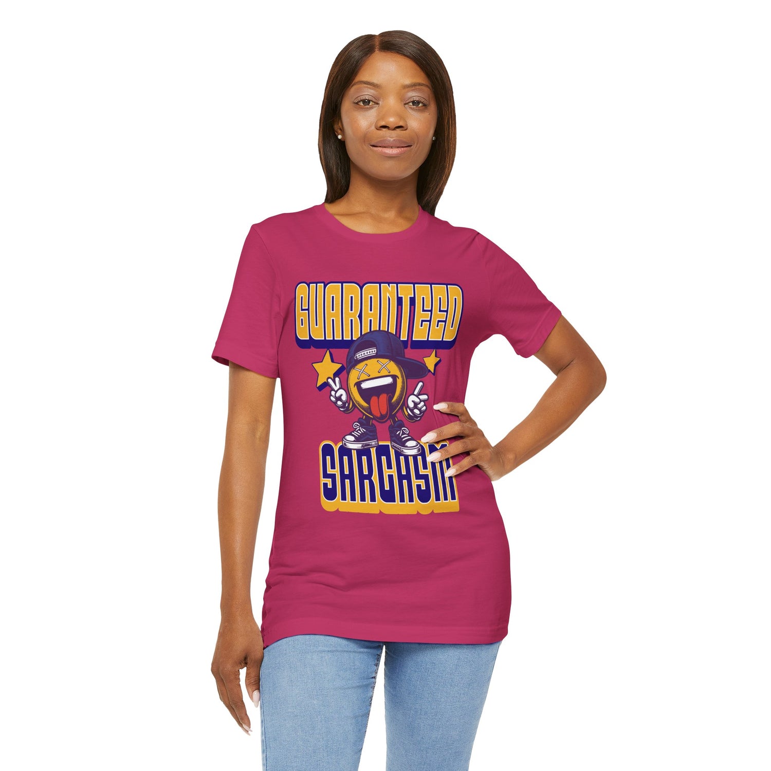 Guaranteed Sarcasm – Funny Smiley Face T-Shirt