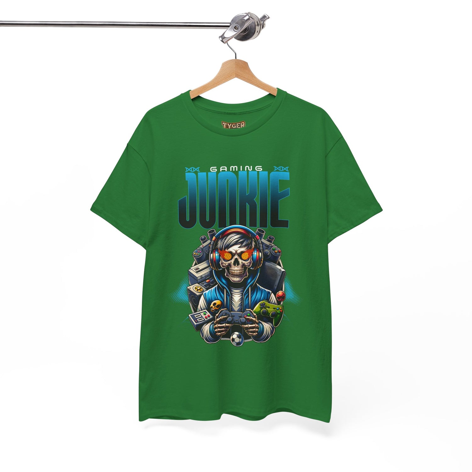 Gaming Junkie Skull Tee — Gamer Skull Controller Graphic T-Shirt