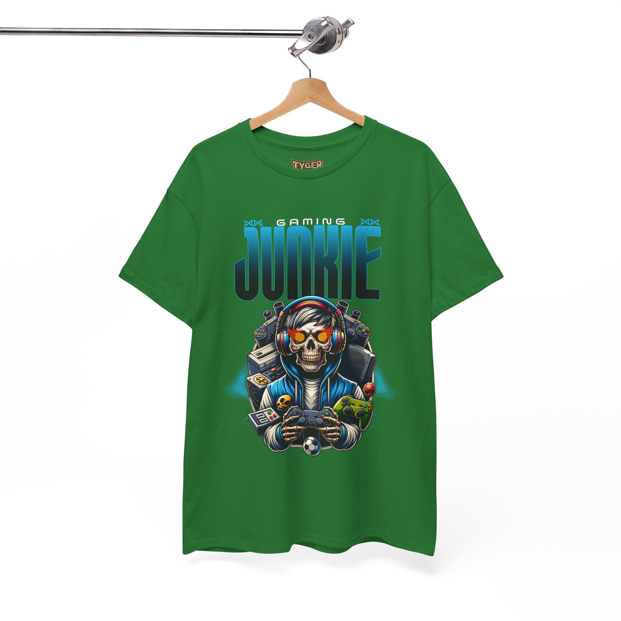 Gaming Junkie Skull Tee — Gamer Skull Controller Graphic T-Shirt