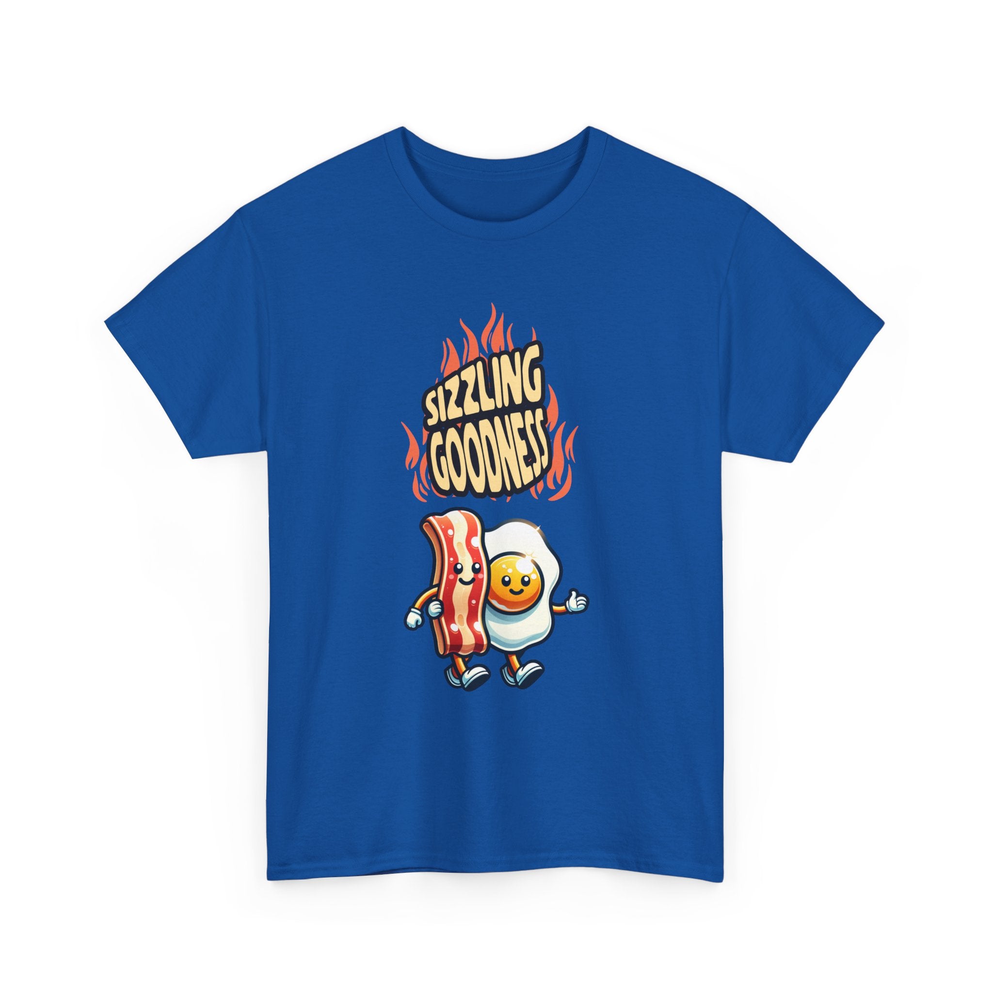 Sizzling Goodness Breakfast Tee — Funny Bacon &amp; Egg Graphic T-Shirt