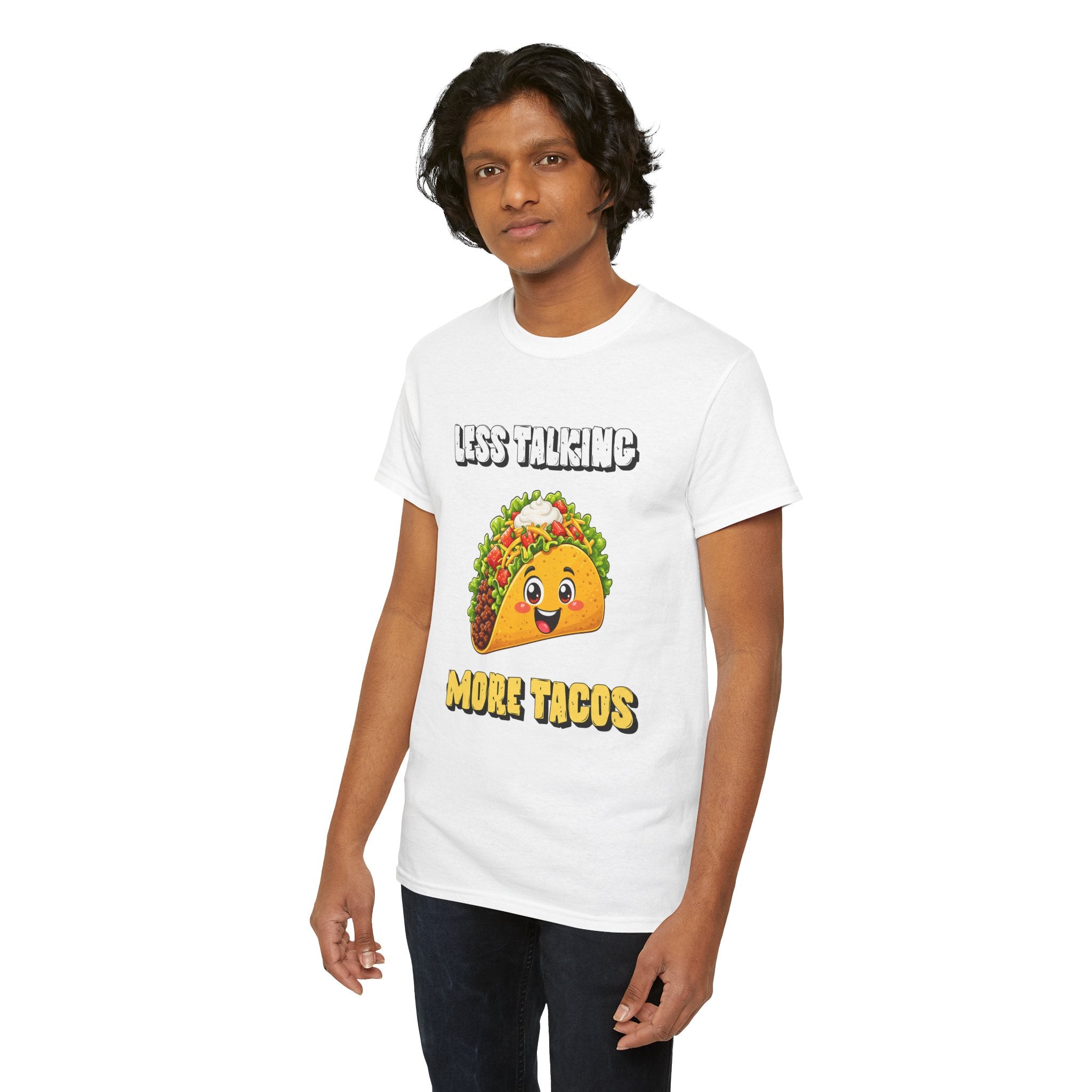Less Talking More Tacos T-Shirt — Funny Taco Graphic Tee for Food Lovers
