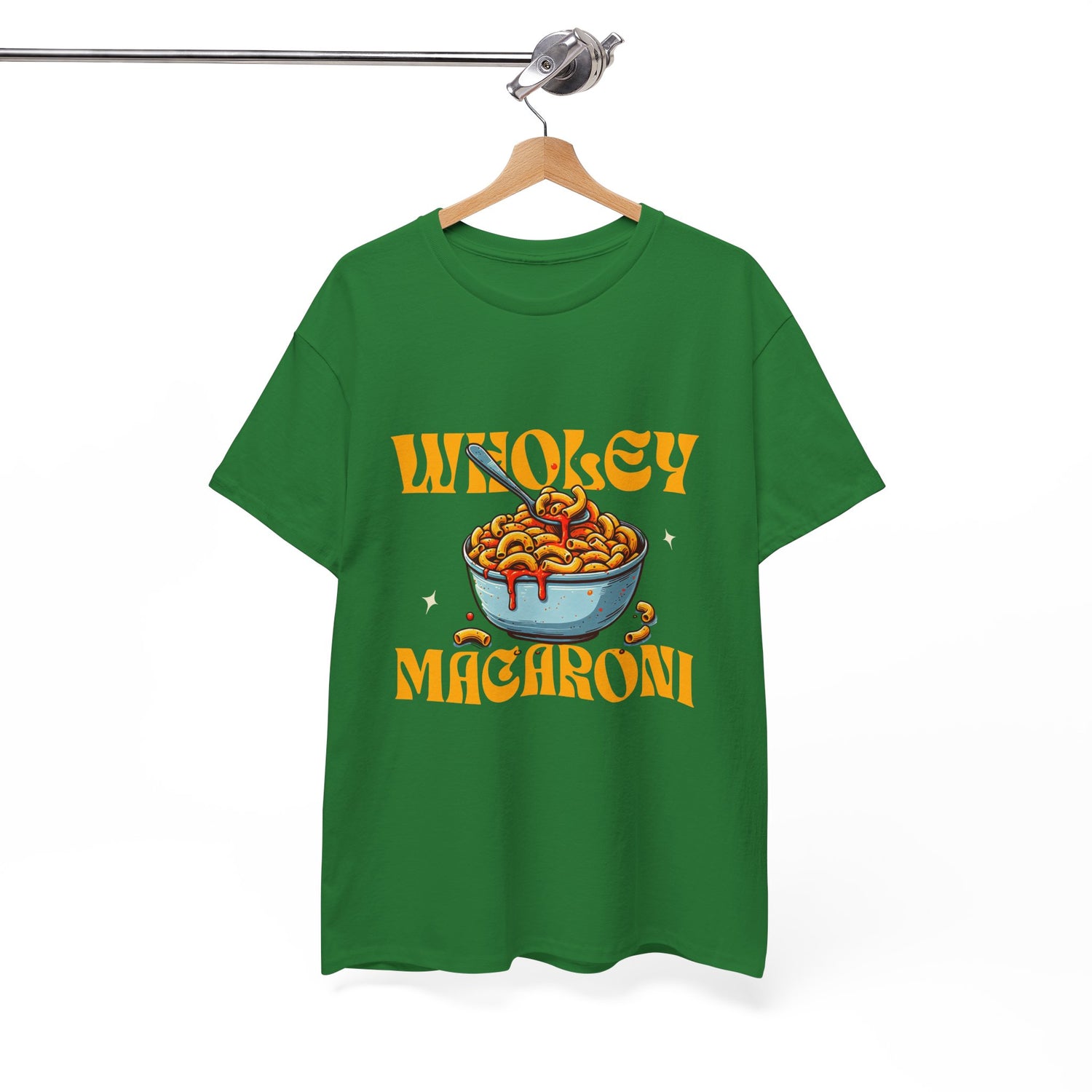 Wholey Macaroni Unisex Tee, Funny T-Shirt, Casual Graphic Shirt, Gift for Pasta Lovers, Foodie Apparel, Comfortable Everyday Wear