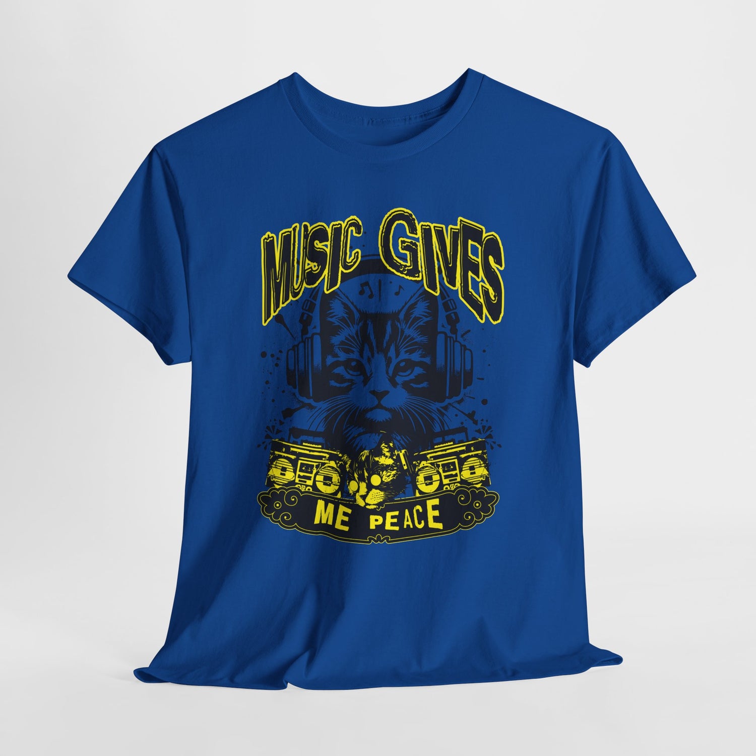 Music Gives Me Peace Cat T-Shirt