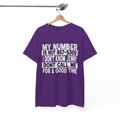 Funny 867-5309 Jenny Unisex Cotton Tee