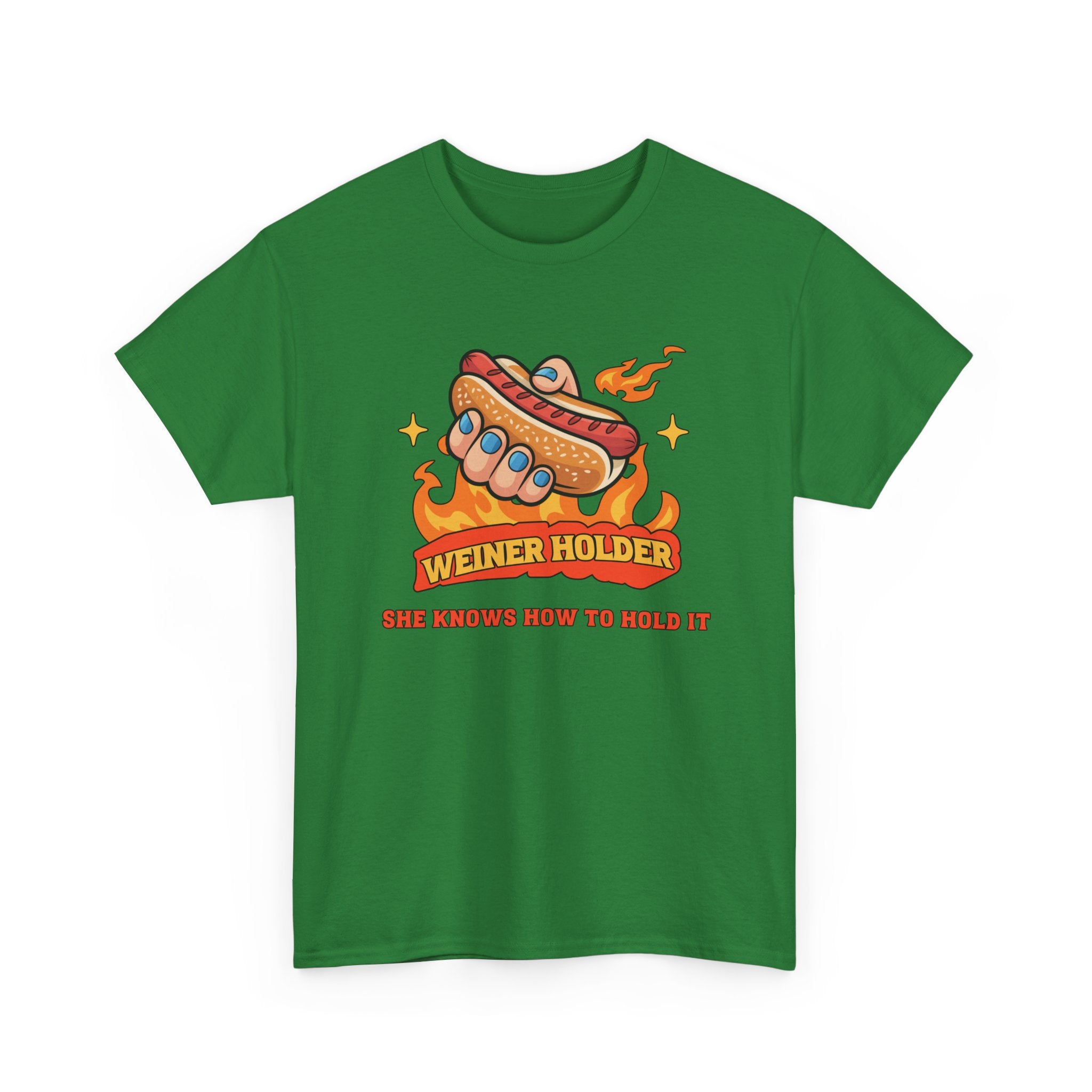 Funny Hot Dog T-Shirt — Weiner Holder Adult-Themed Tee