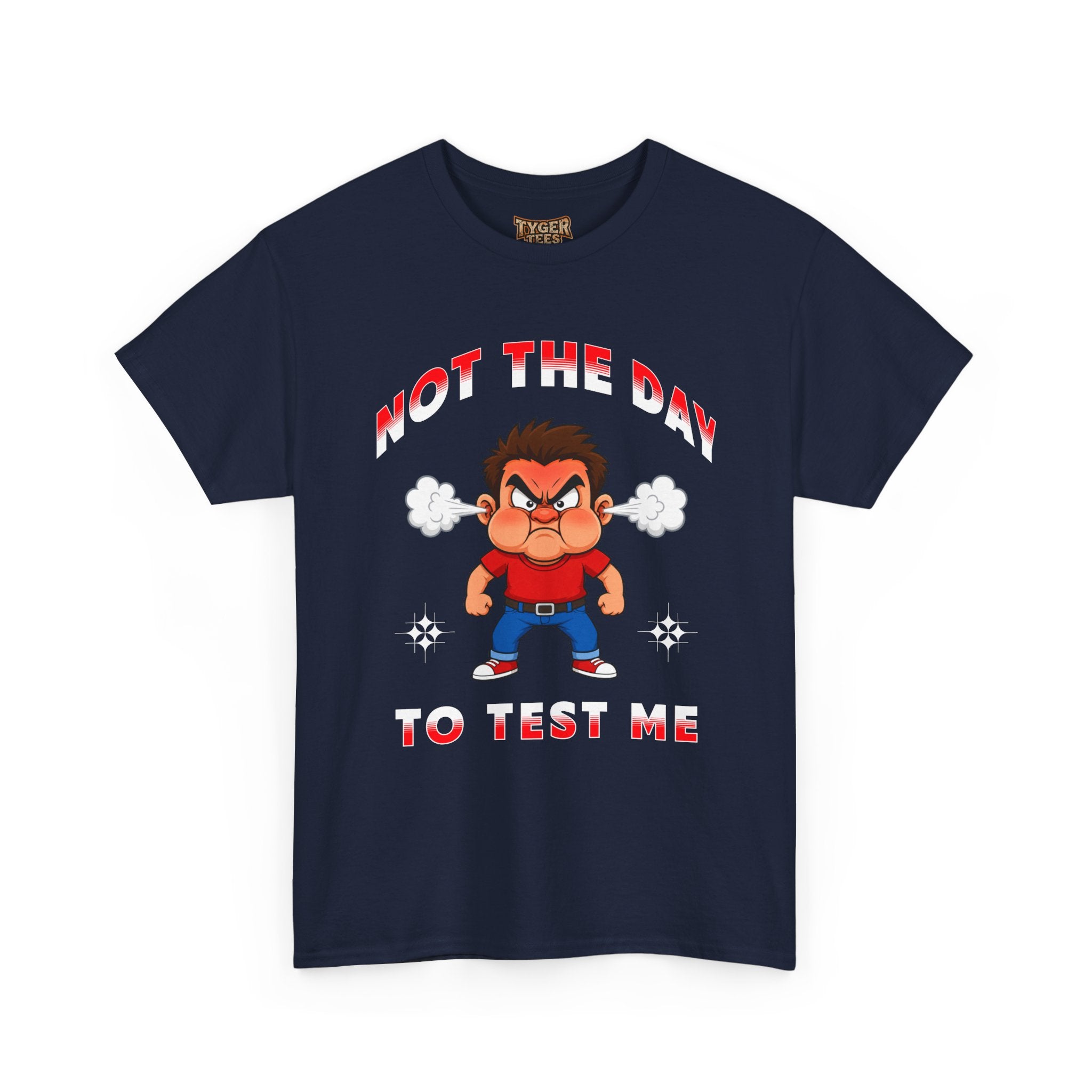 Not The Day To Test Me – Funny Angry Cartoon T-Shirt