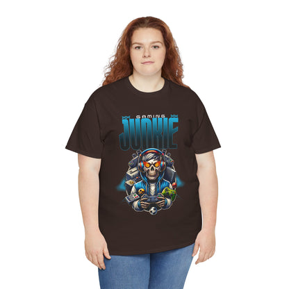 Gaming Junkie Skull Tee — Gamer Skull Controller Graphic T-Shirt