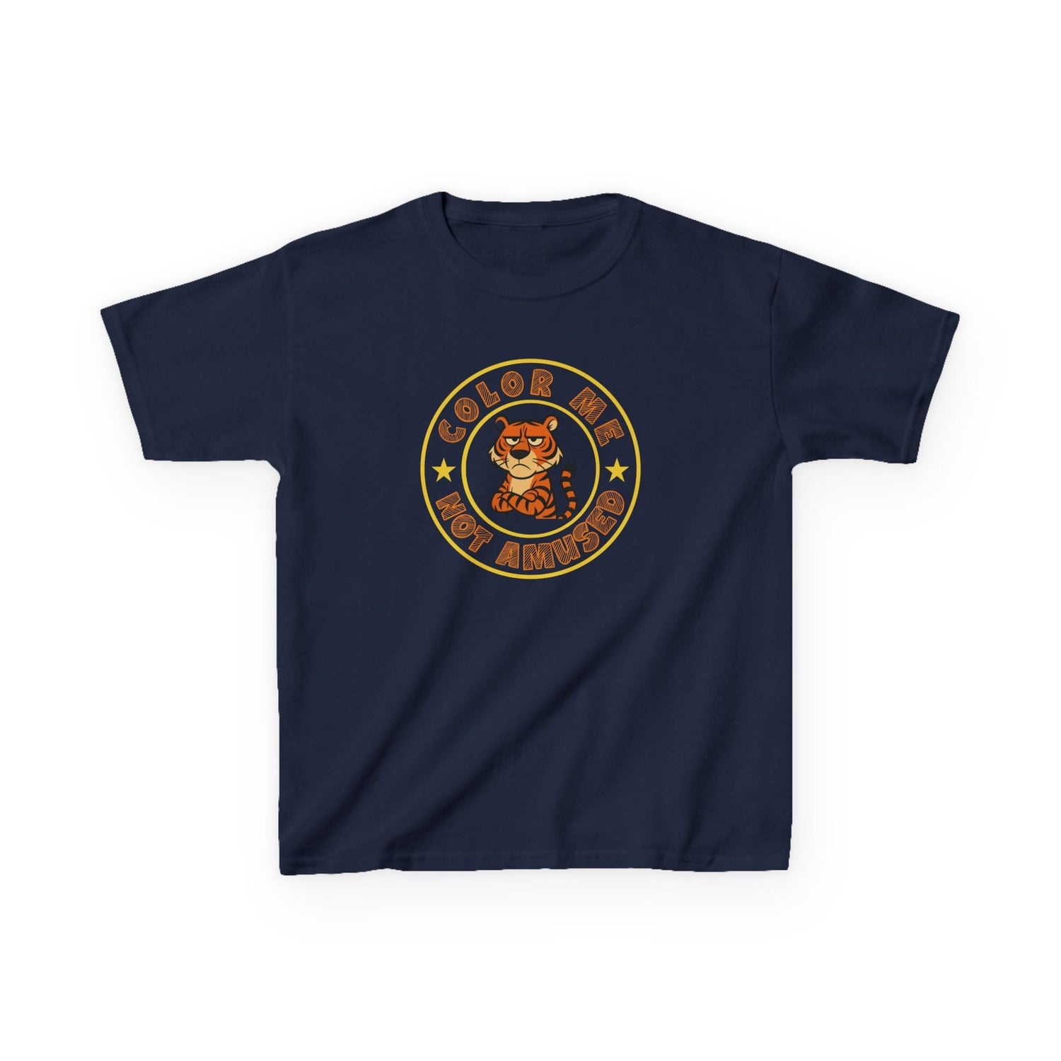 Kids Tee — Color Me Not Amused - Tiger