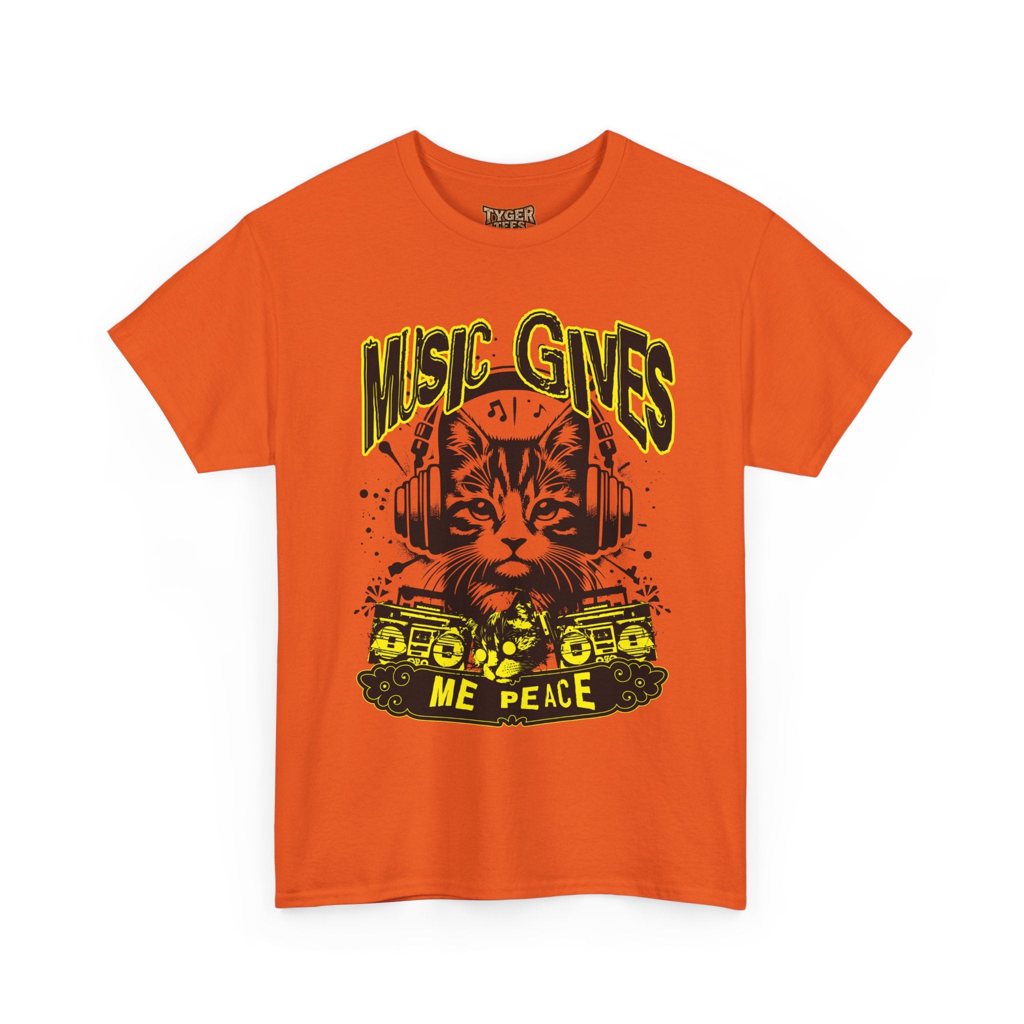 Music Gives Me Peace Cat T-Shirt