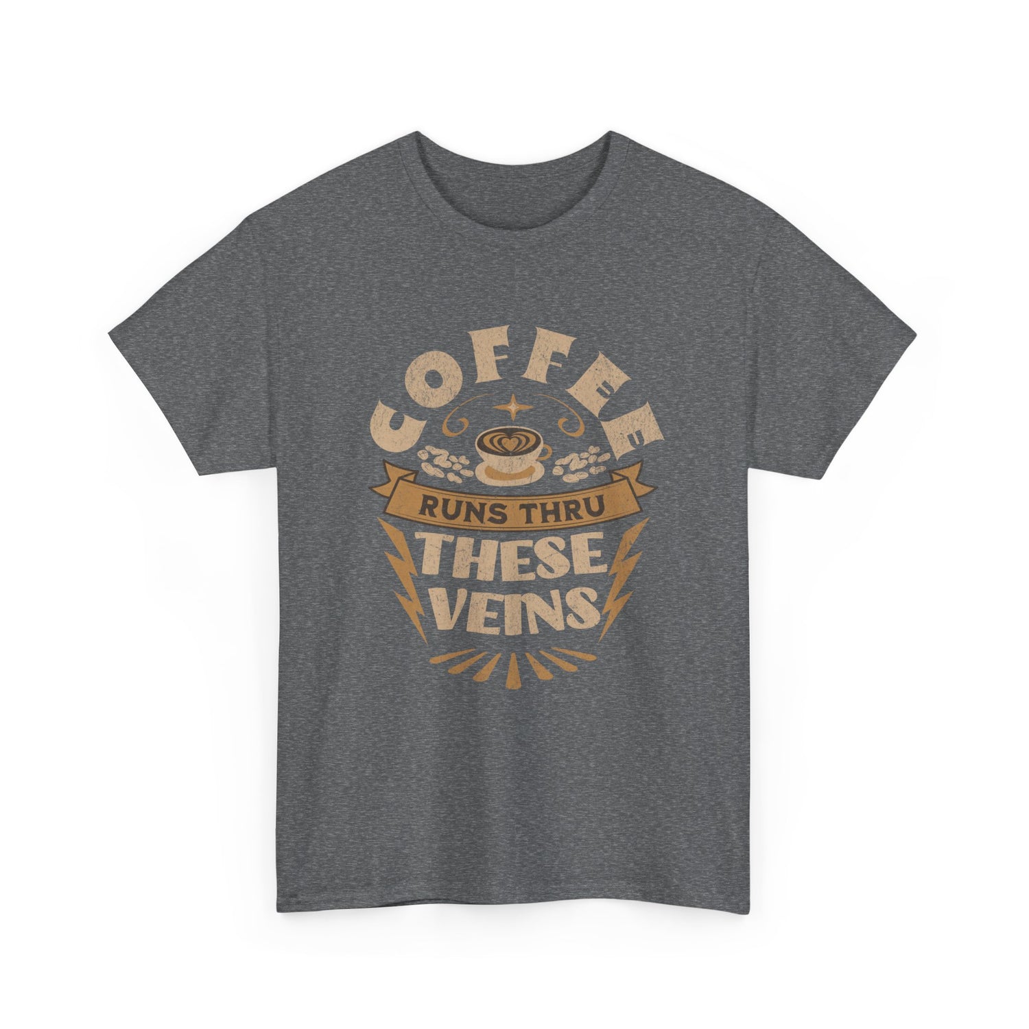 Coffee Runs Through These Veins – Funny Coffee Lover T-Shirt