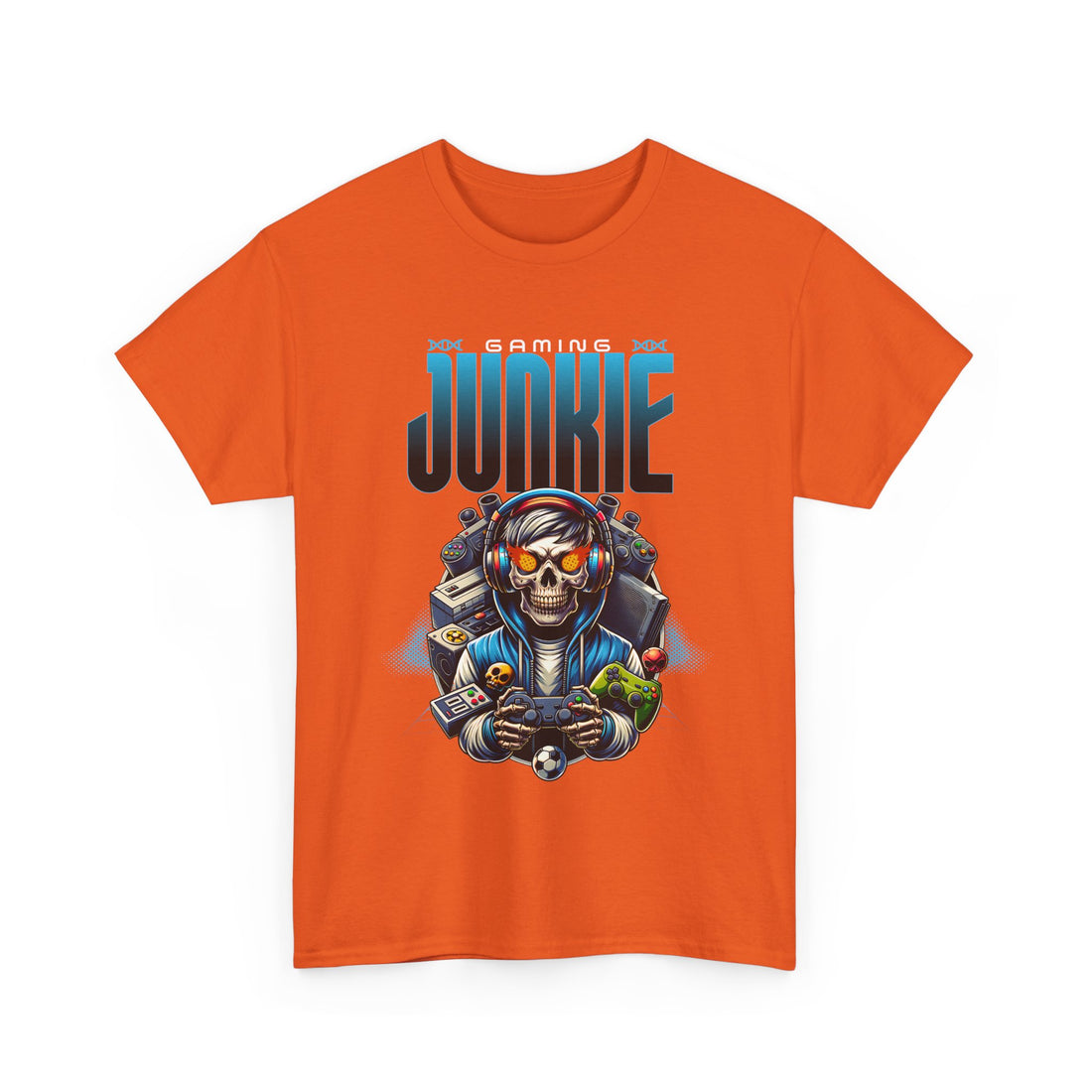 Gaming Junkie Skull Tee — Gamer Skull Controller Graphic T-Shirt