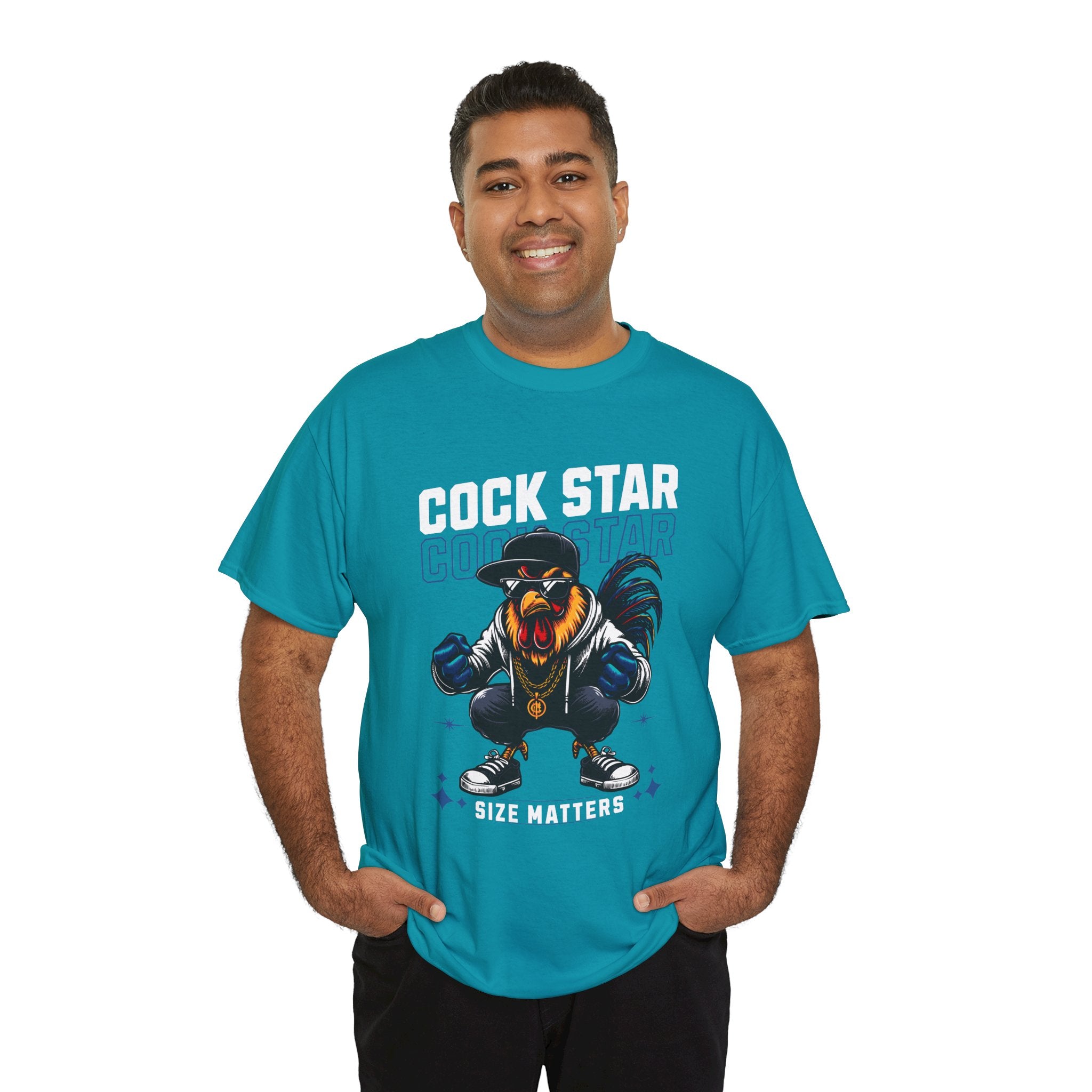 Cock Star Rooster T-Shirt — Size Matters Graphic Tee