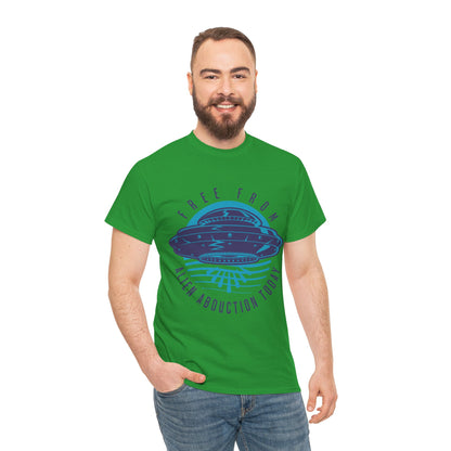Alien Abduction Tee — "Free From Alien Abduction Today" UFO Graphic Shirt
