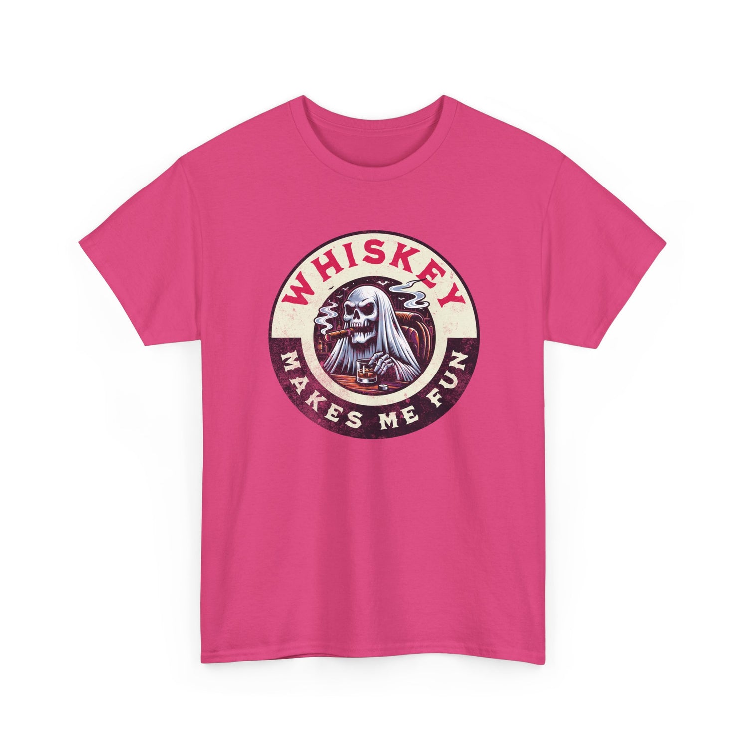 Whiskey Makes Me Fun T-Shirt — Vintage Skull Whiskey Graphic Tee