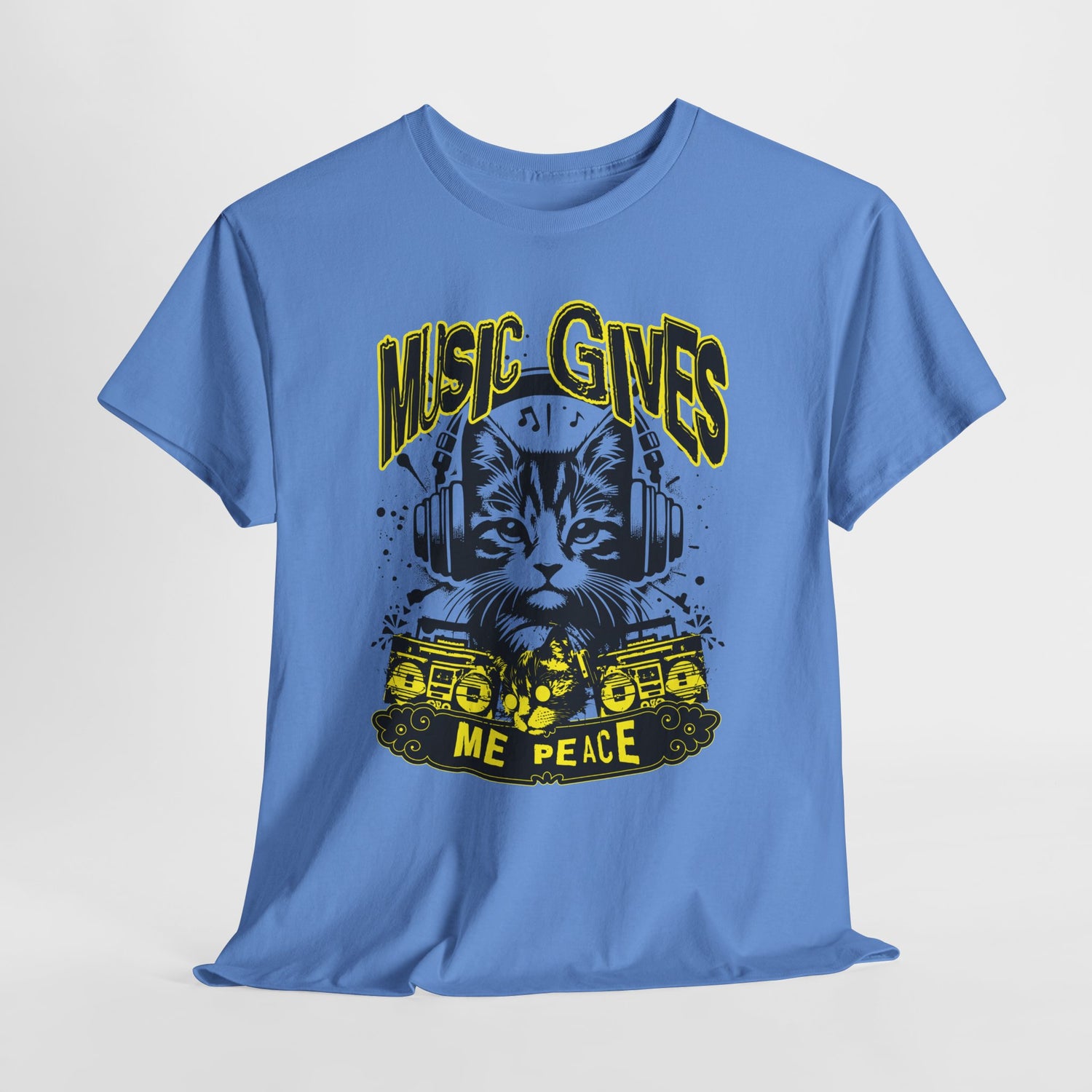 Music Gives Me Peace Cat T-Shirt