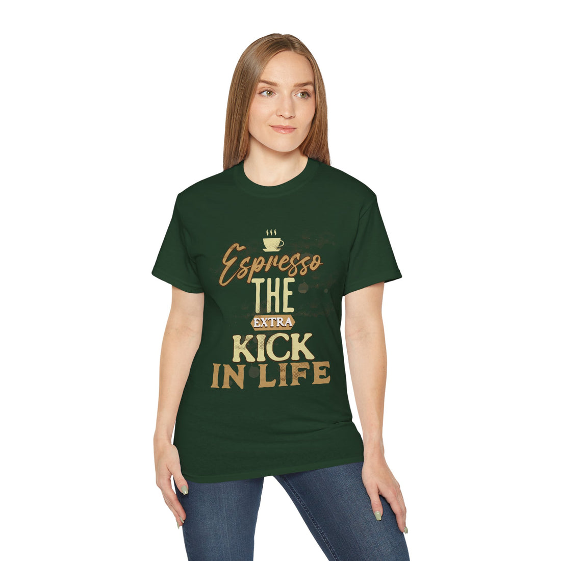 Espresso the Extra Kick in Life Unisex Coffee Tee