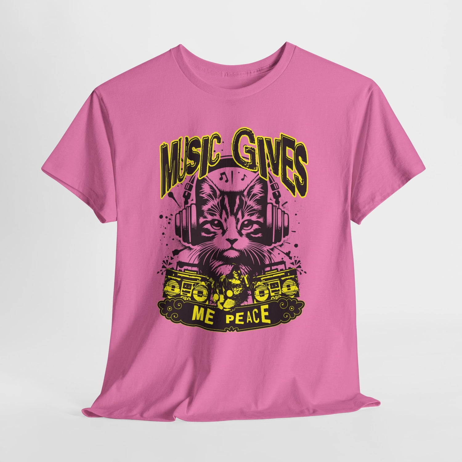 Music Gives Me Peace Cat T-Shirt