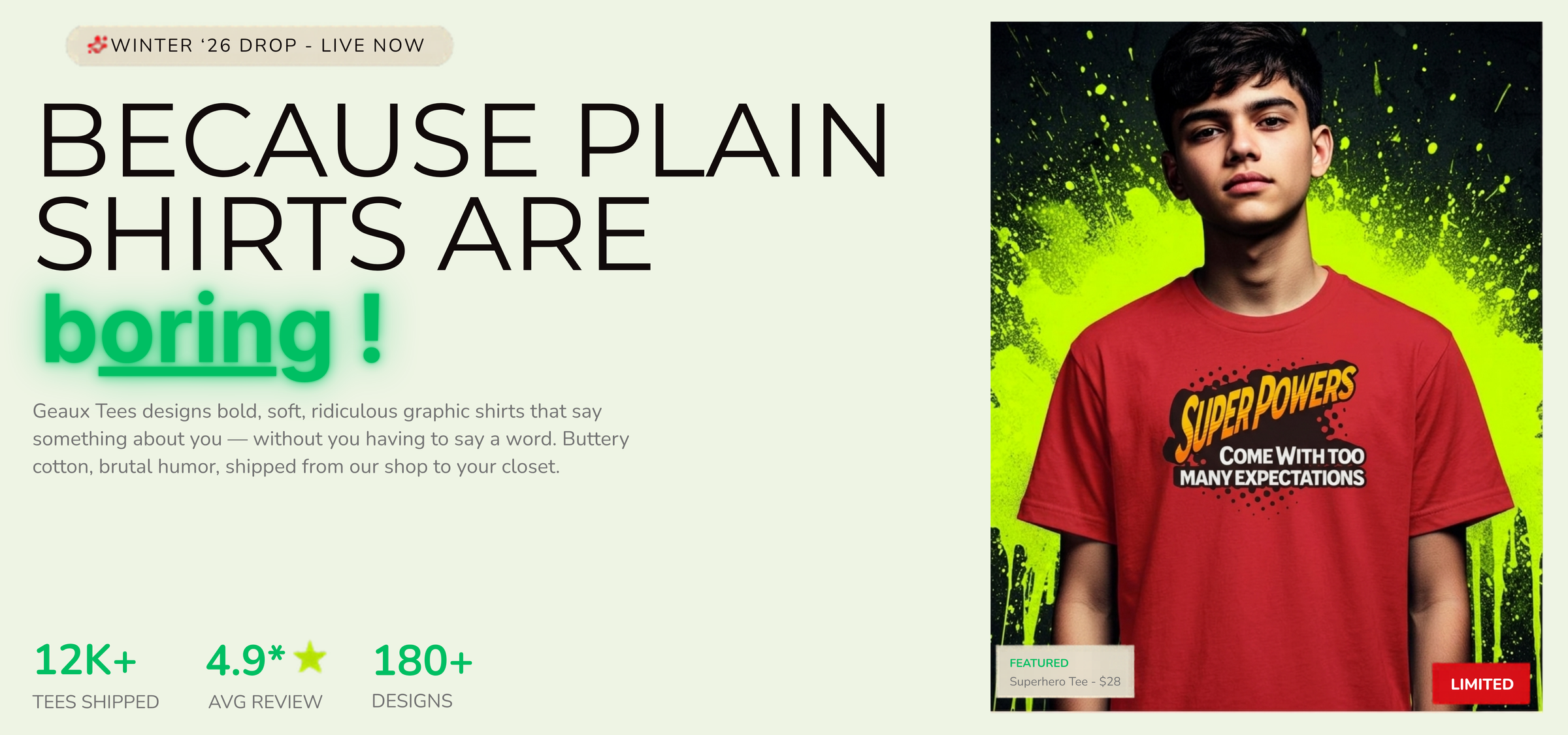 Geaux Tees hero banner